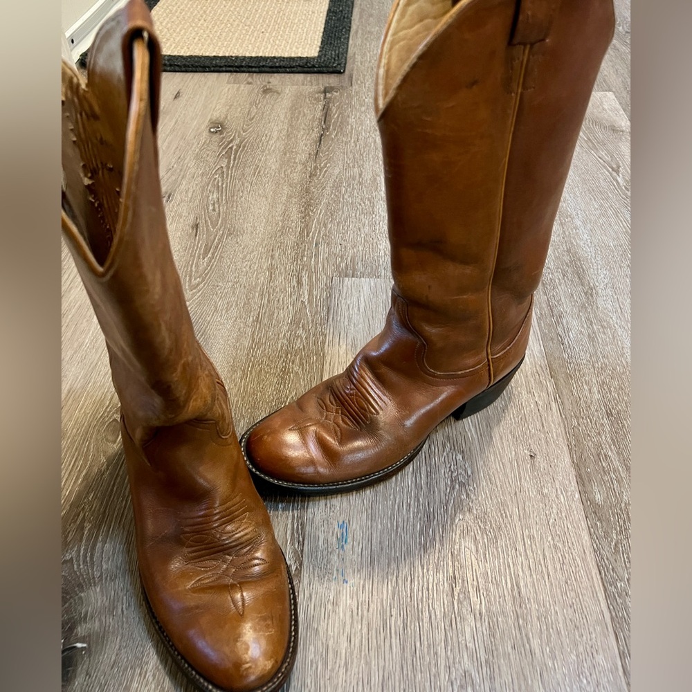 Vintage 1981 Larry Mahan genuine Leather Riding Boots
